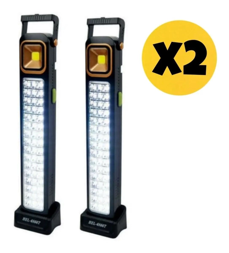 PACK 2 LAMPARAS SOLARES RECARGABLES CON 48 LEDS - 2