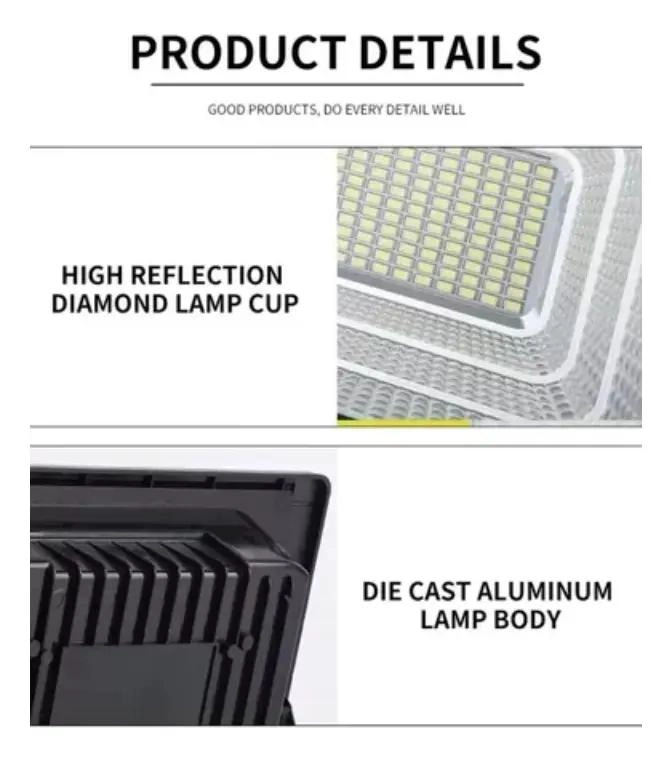 FOCO REFLECTOR SOLAR 500W PARA INTERIOR Y EXTERIOR - 4