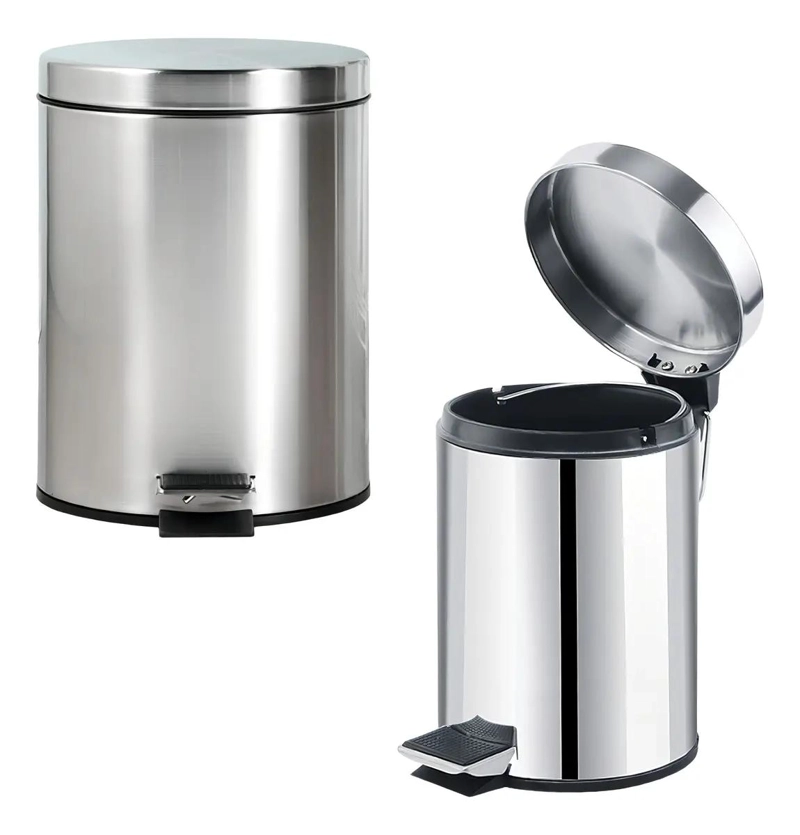 PACK 2 BASUREROS METALICOS DE 3 LITROS PARA PAPEL - 1