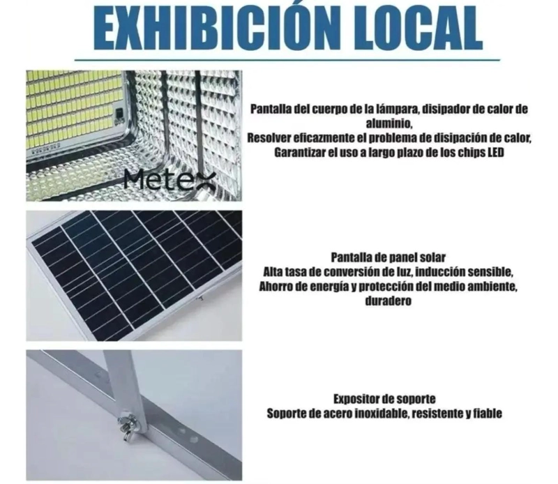 FOCO REFLECTOR SOLAR 300W PARA INTERIOR Y EXTERIOR - 2