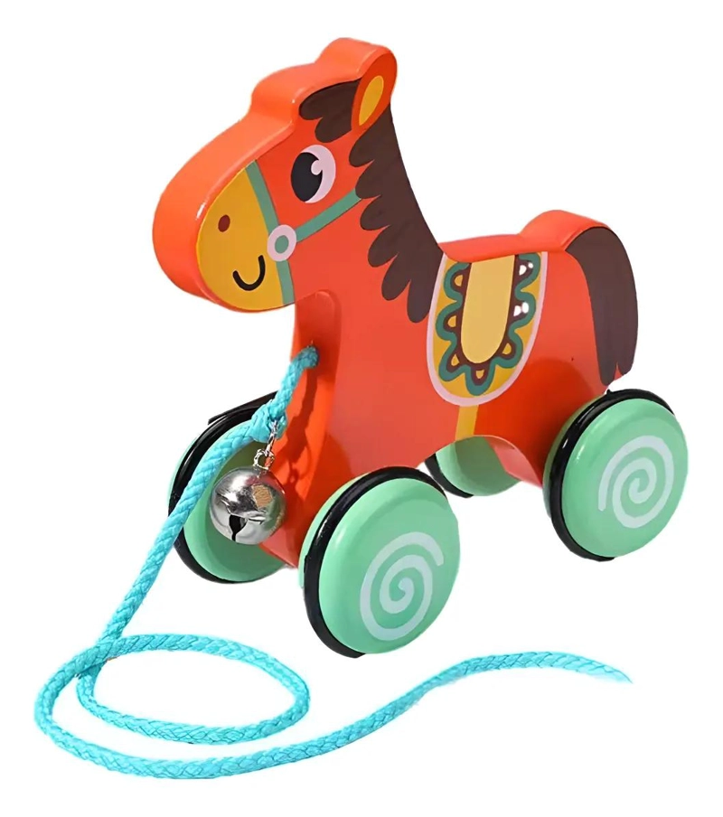 ARRASTRE DE CABALLITO DE MADERA PARA NIÑOS - 1