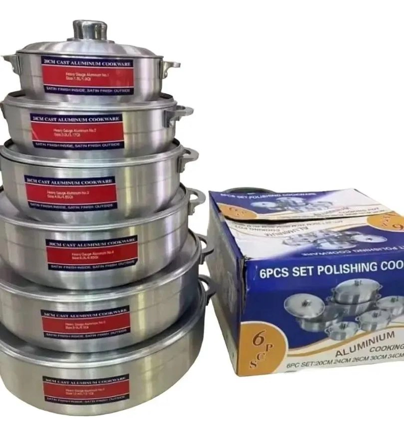 SET DE 6 OLLAS Y CALDEROS DE ALUMINIO PARA COCINA - 2