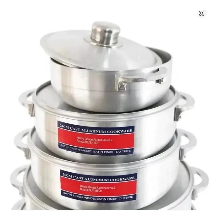 SET DE 6 OLLAS Y CALDEROS DE ALUMINIO PARA COCINA - 4