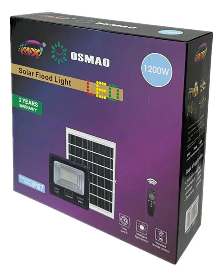 FOCO SOLAR 1200W CON PANEL Y CONTROL REMOTO - 5