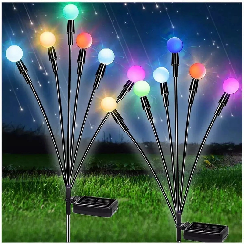 PACK 2 LUCES SOLARES COLGANTES CON BOLAS DE COLORES - 2