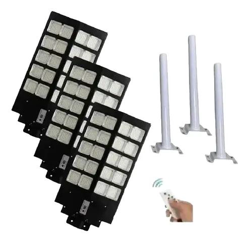 FOCO SOLAR EXTERIOR 1000W CON 3 LAMPARAS PARA POSTE - 1