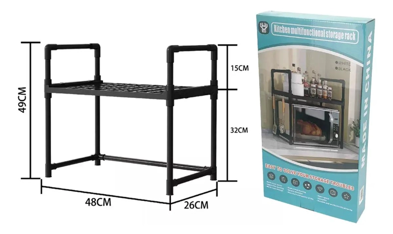 RACK ORGANIZADOR DE COCINA PARA MICROONDAS 2 NIVELES - 3