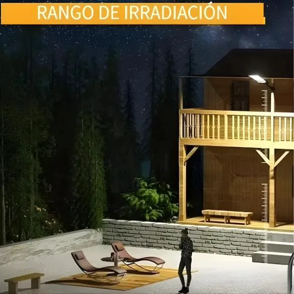 FOCO SOLAR LED EXTERIOR 400W CON SENSOR Y CONTROL - 2