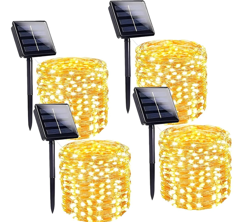 PACK 4 GUIRNALDAS LED SOLARES HADAS PARA DECORACION - 1