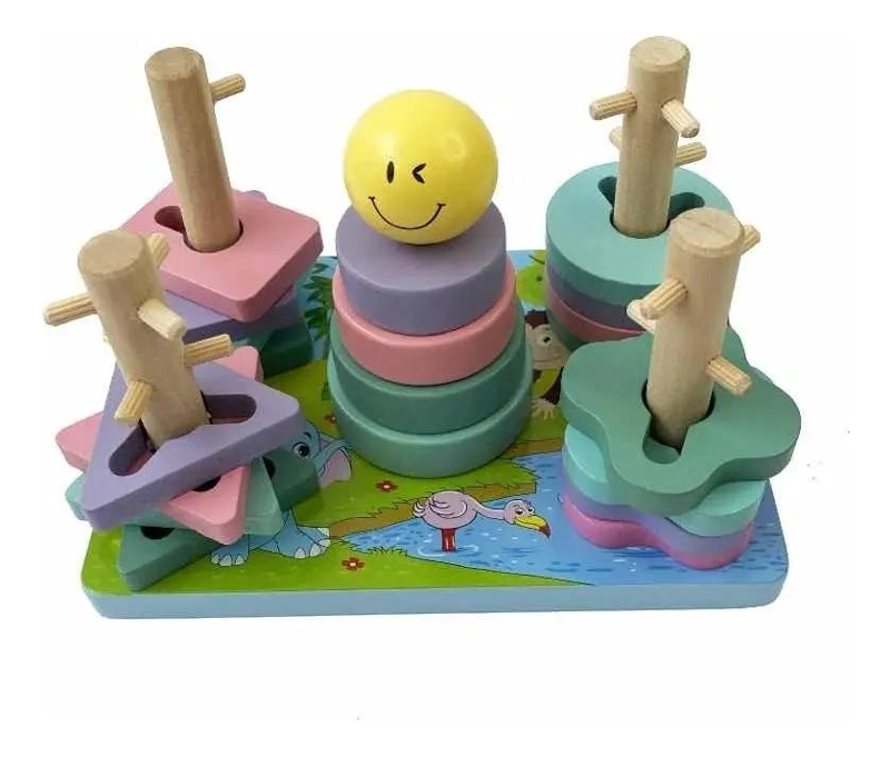 CUBO DE ENCAJE DE MADERA MONTESSORI PARA CONSTRUCCION - 2