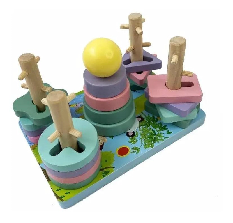CUBO DE ENCAJE DE MADERA MONTESSORI PARA CONSTRUCCION - 3