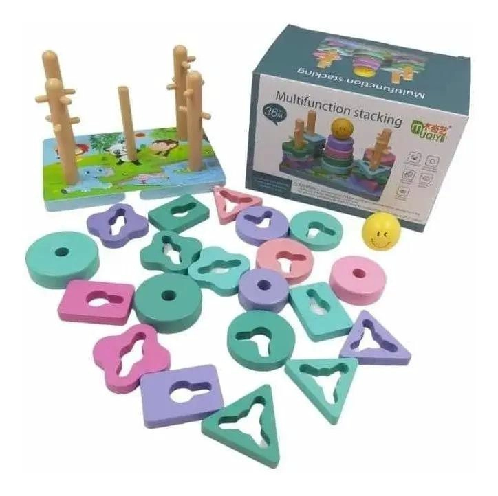 CUBO DE ENCAJE DE MADERA MONTESSORI PARA CONSTRUCCION - 5