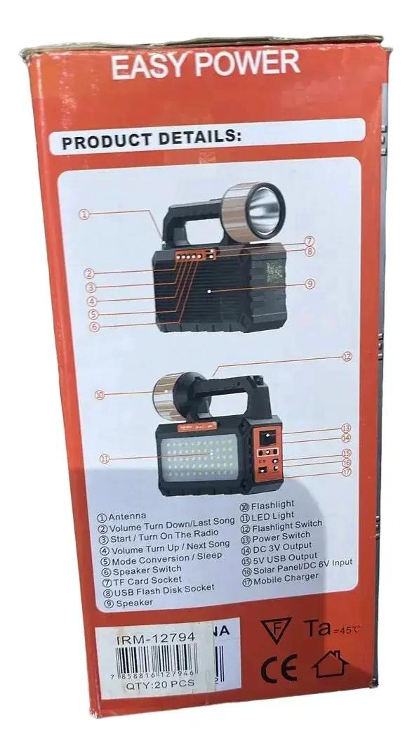 KIT SOLAR 4 EN 1 CON RADIO, AMPOLLETAS Y USB - 4