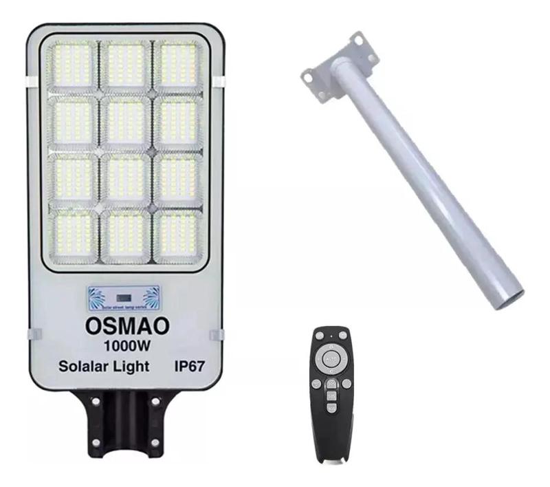 FOCO SOLAR 1000W LUZ LED EXTERIOR CON SOPORTE BLANCO - 1