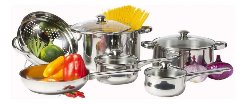 BATERIA DE COCINA 10 PIEZAS ACERO INOXIDABLE - 4