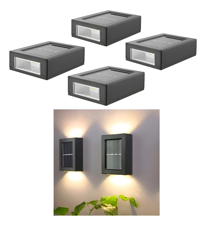 PACK 4 LAMPARAS FOCO SOLAR EXTERIOR IMPERMEABLES - 1