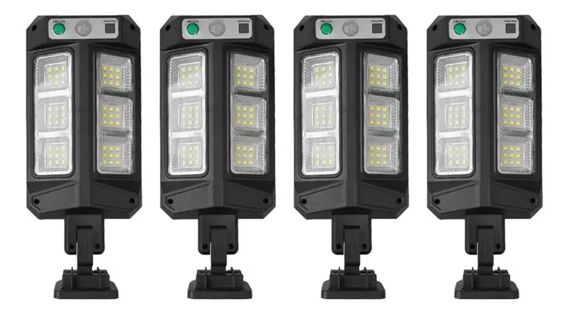 PACK 4 FOCOS SOLARES LED CON SENSOR DE MOVIMIENTO - 1