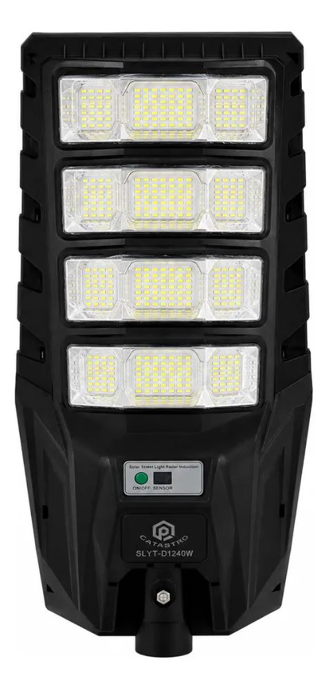 LAMPARA SOLAR EXTERIOR 240W LED CON SENSOR Y CONTROL - 1