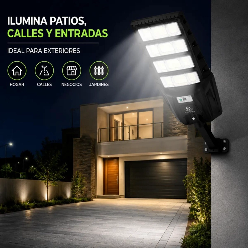 LAMPARA SOLAR EXTERIOR 240W LED CON SENSOR Y CONTROL - 4