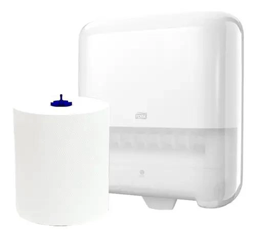 DISPENSADOR DE TOALLA AUTOCORTE EN ROLLO BLANCO - 1