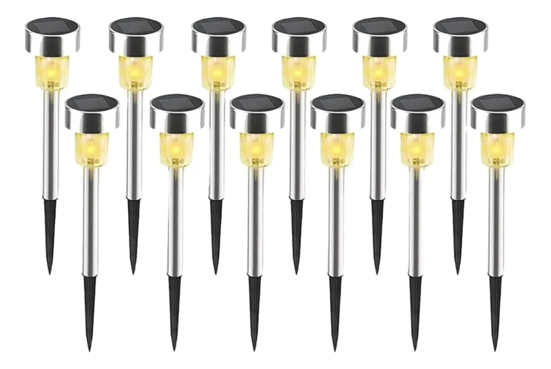 PACK 12 ESTACAS SOLARES IMPERMEABLES PARA JARDIN - 1