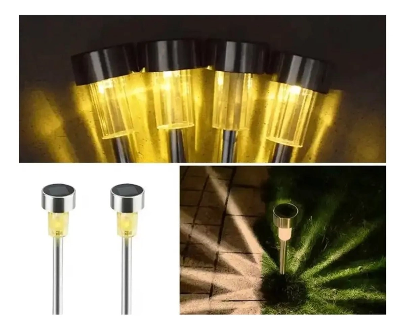 PACK 12 ESTACAS SOLARES IMPERMEABLES PARA JARDIN - 2