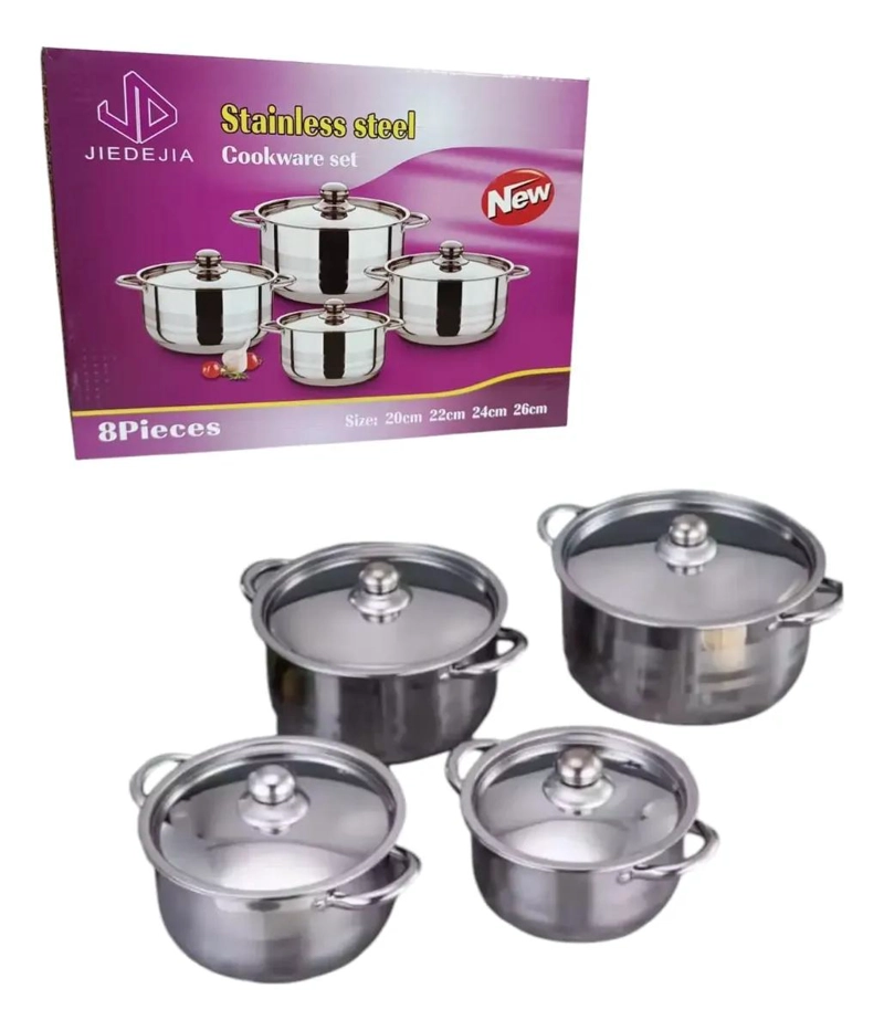 SET DE 4 OLLAS CON TAPA ACERO INOXIDABLE - 1