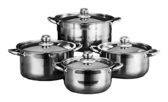 SET DE 4 OLLAS CON TAPA ACERO INOXIDABLE - 2