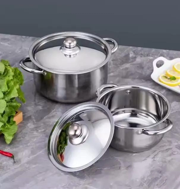 SET DE 4 OLLAS CON TAPA ACERO INOXIDABLE - 5