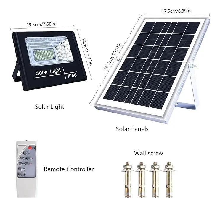 LUZ LED DE SEGURIDAD EXTERIOR CON PANEL SOLAR 100W - 2