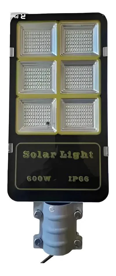 FOCO SOLAR LED EXTERIOR CON LUPA Y POSTE 400W - 1