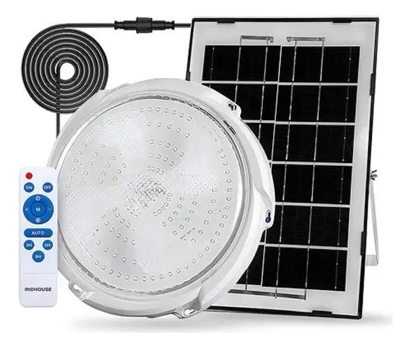 LAMPARA LED INTELIGENTE 100W CON PANEL SOLAR Y CONTROL - 2