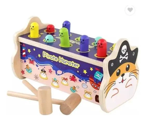 JUGUETE DIDACTICO BARCO PIRATA DE MADERA PARA NIÑOS - 1