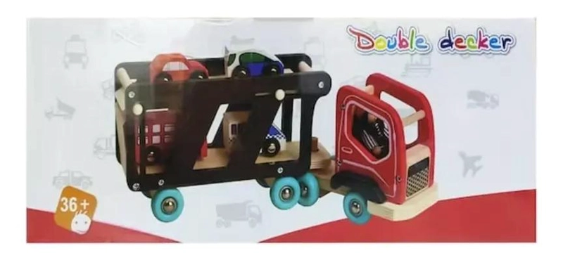 CAMION REMOLQUE DE MADERA PARA NIÑOS - 2
