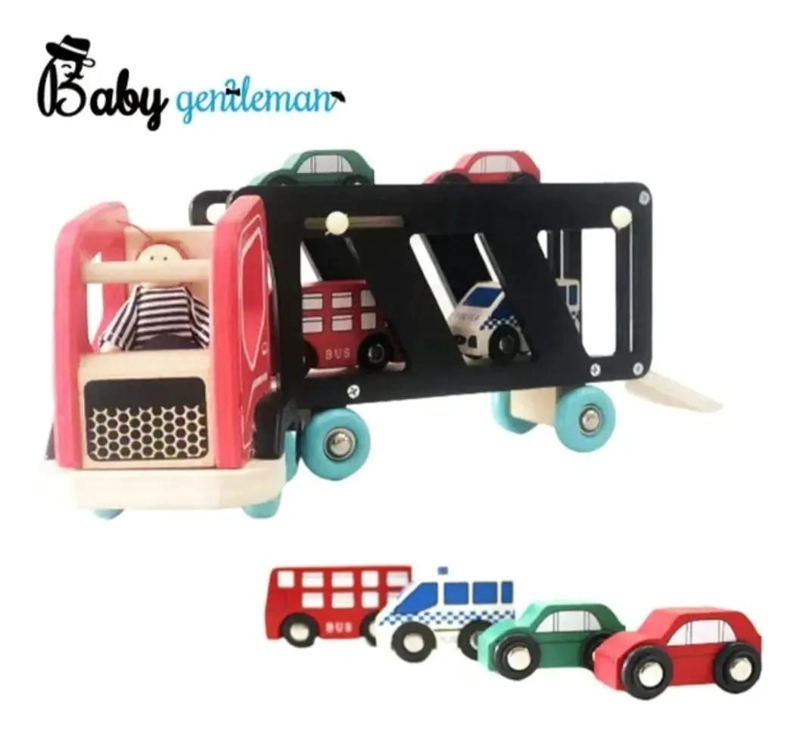 CAMION REMOLQUE DE MADERA PARA NIÑOS - 3