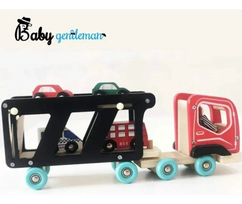 CAMION REMOLQUE DE MADERA PARA NIÑOS - 4