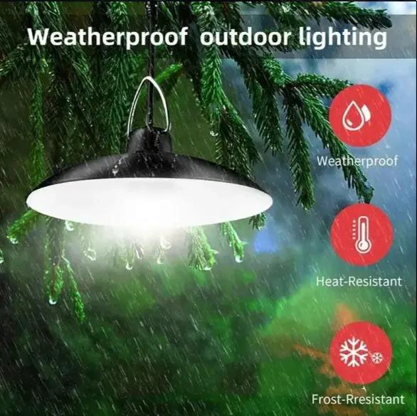 LAMPARA SOLAR LED TIPO CAMPANA RECARGABLE IP65 CON MANDO - 5