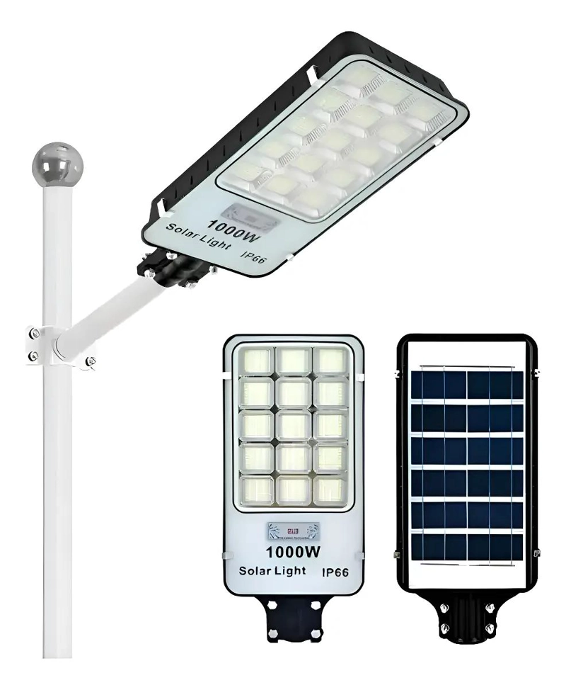 FOCO SOLAR 1000W CON 420 LEDS Y PANEL SOLAR - 1