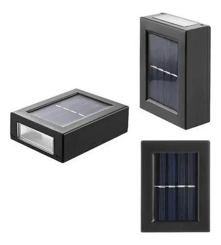 PACK 12 FOCOS LED SOLARES PARA PARED EXTERIOR LUZ CALIDA - 2