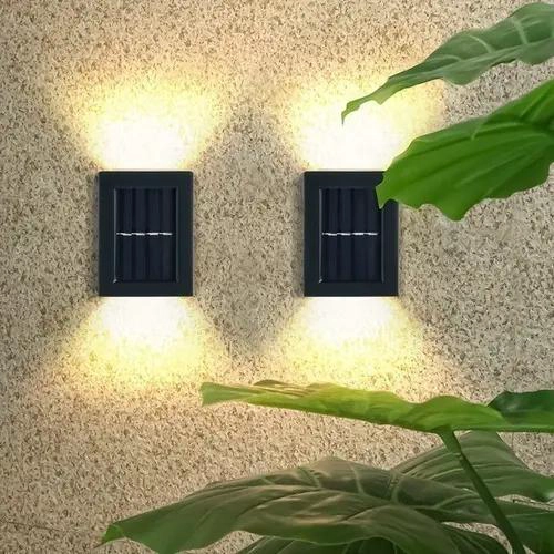 PACK 12 FOCOS LED SOLARES PARA PARED EXTERIOR LUZ CALIDA - 3