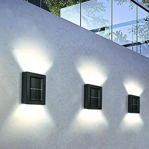 PACK 12 FOCOS LED SOLARES PARA PARED EXTERIOR LUZ CALIDA - 5