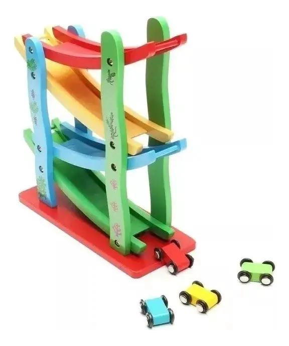 AUTOPISTA DE MADERA DIDACTICA PARA NIÑOS - 2