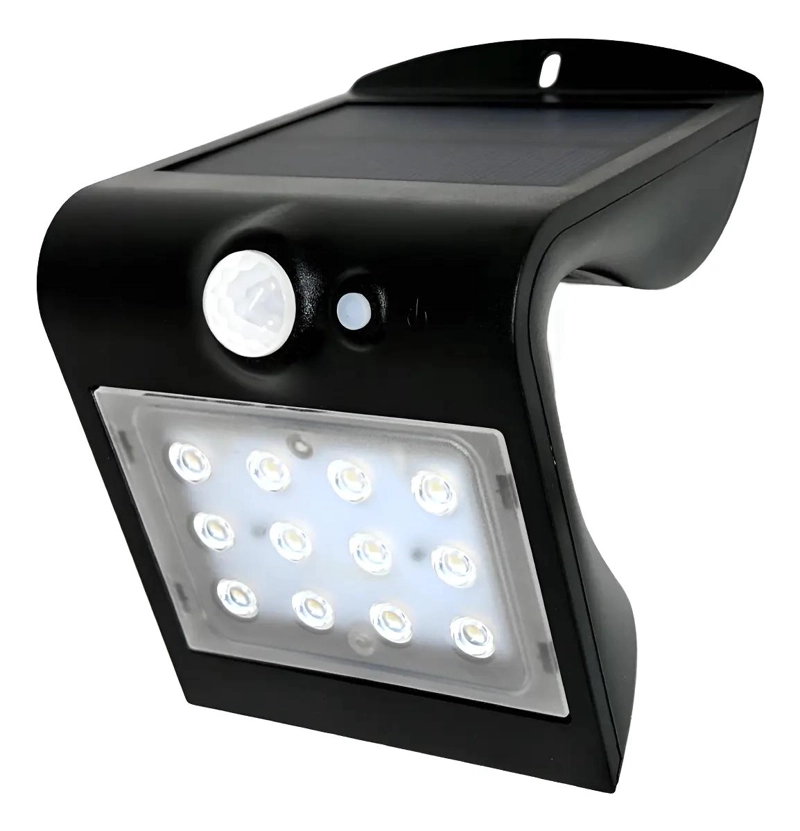 FOCO SOLAR PARA MURO EXTERIOR 1,5W LUZ CALIDA - 1