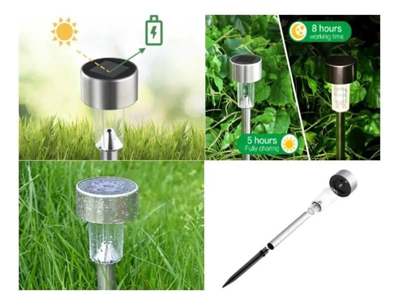 10 FOCOS SOLARES CON ESTACAS PARA JARDIN Y PATIO - 3