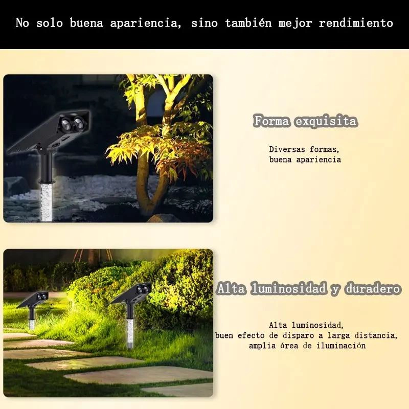 FAROLES SOLARES LED PARA EXTERIOR CON ZOOM 2 UNIDADES - 2