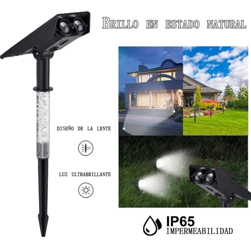 FAROLES SOLARES LED PARA EXTERIOR CON ZOOM 2 UNIDADES - 5