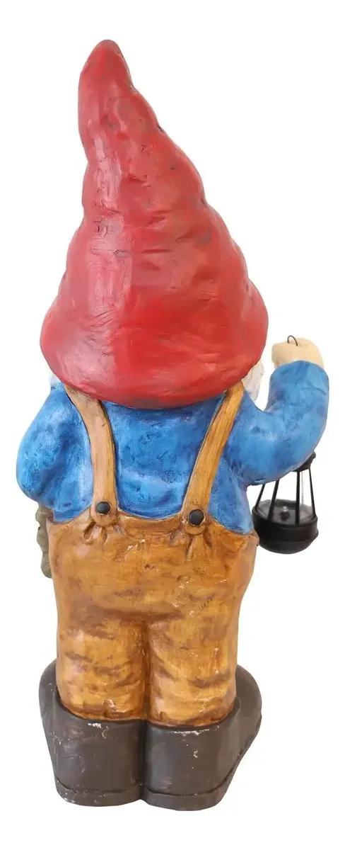 FIGURA DECORATIVA GNOMO DUENDE SOLAR 73 CM - 4