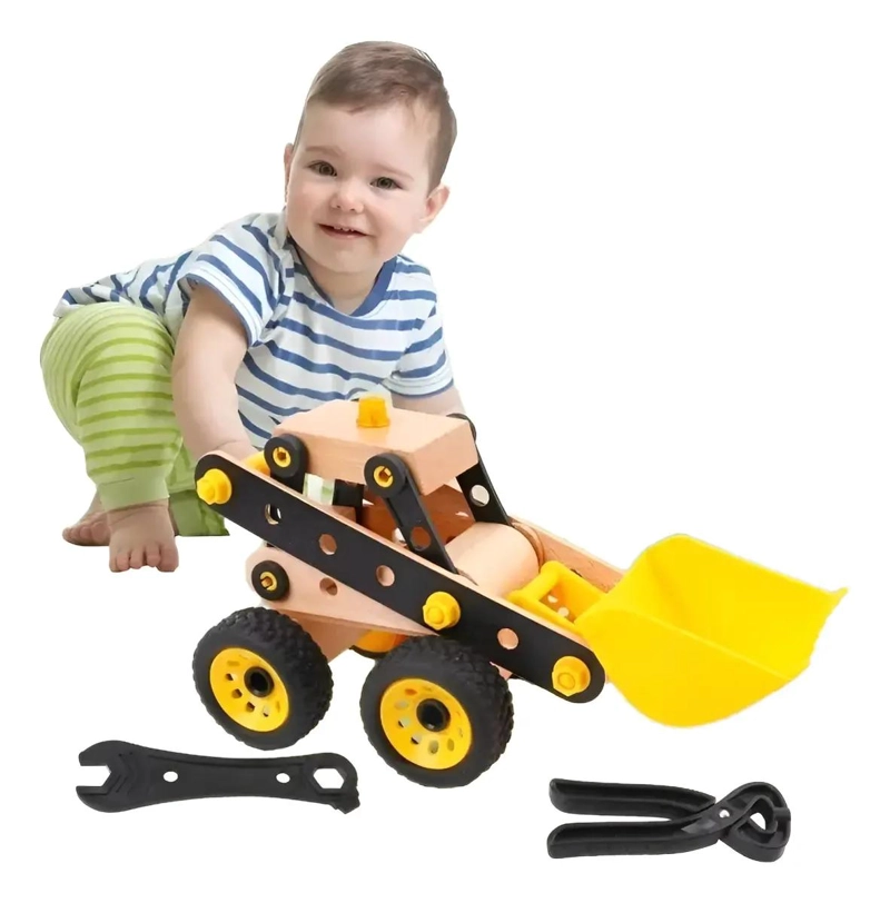 EXCAVADORA DE MADERA DIDACTICA PARA NIÑOS - 1