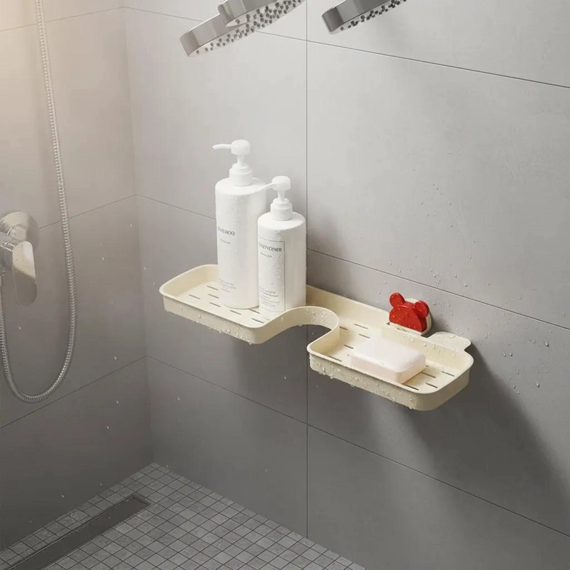 REPISA DE BAÑO CON VENTOSAS Y MONTAJE EN PARED - 1