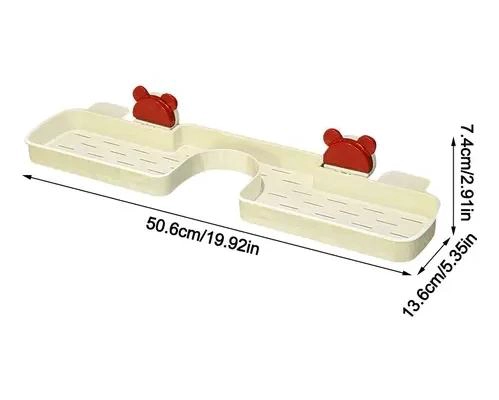 REPISA DE BAÑO CON VENTOSAS Y MONTAJE EN PARED - 3